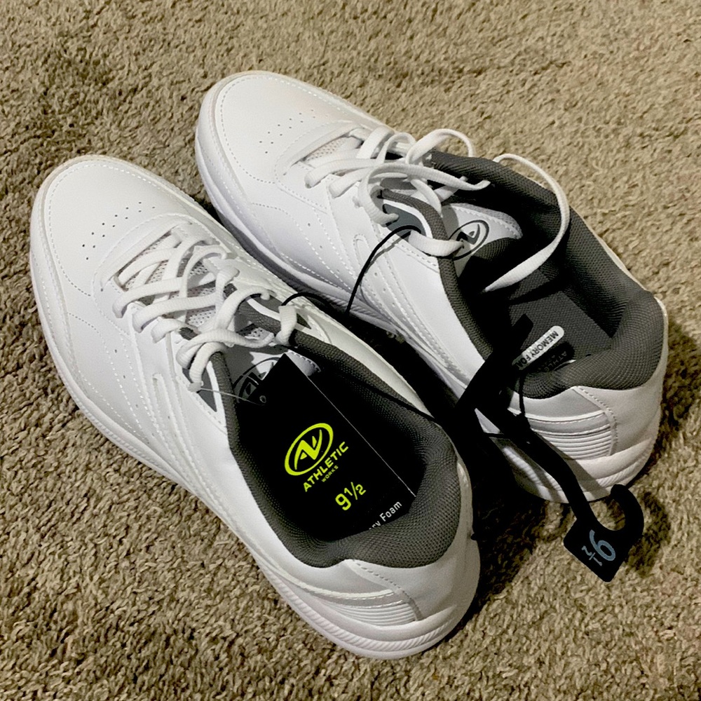 New athletic work shoes